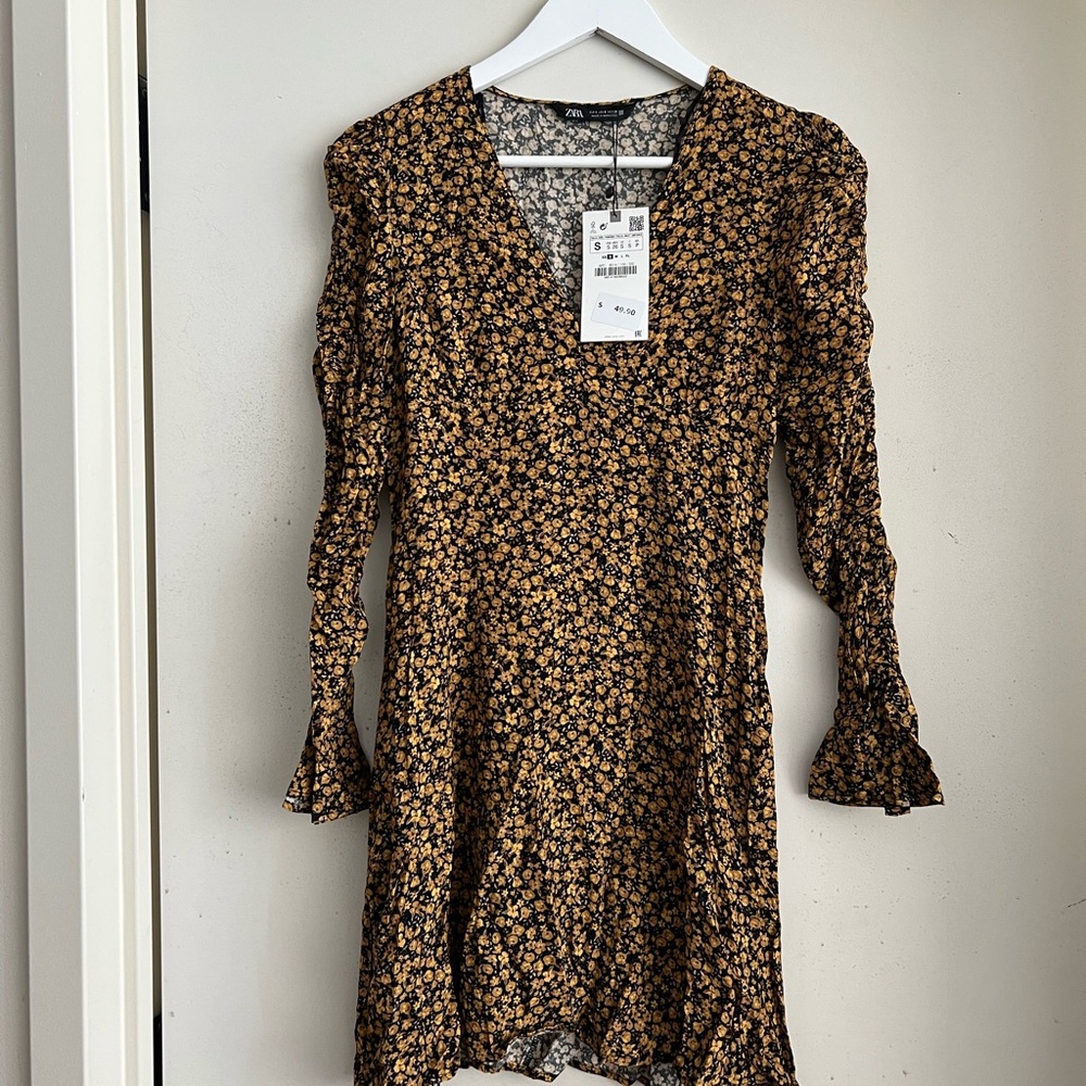 Zara Printed Mini Dress NWT - Picture 4 of 7